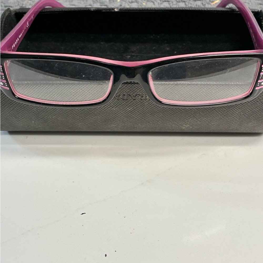 Prada VPR 07L eye frame eyeglasses Bayonetta style eyewear - Picture 9 of 9